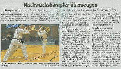 Taekwondomeisterschaft in Vilsbiburg